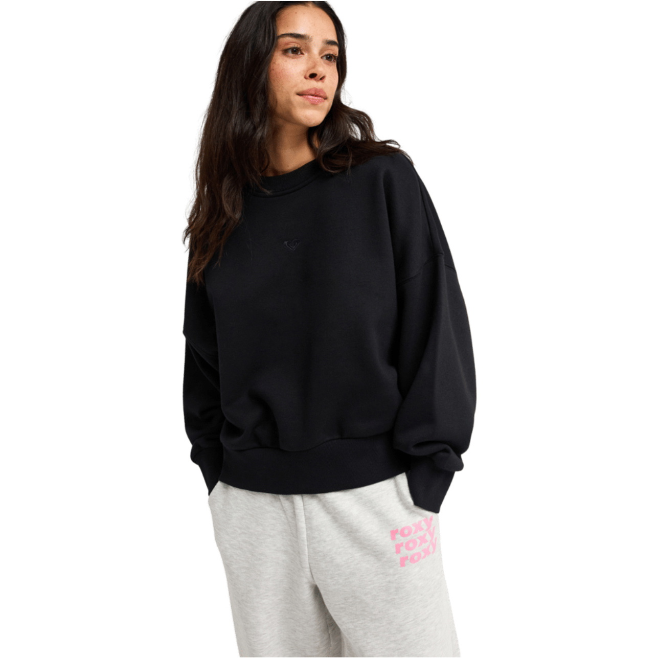2026 Roxy Womens Solar Rush Relaxed Sweatshirt ERJFT05138 - Anthracite